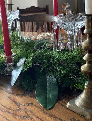 A Pair of Victorian Clear Cut Glass Lustres With Scalloped Top