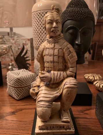 An Oriental Statue of a Kneeling Terracotta Warrior