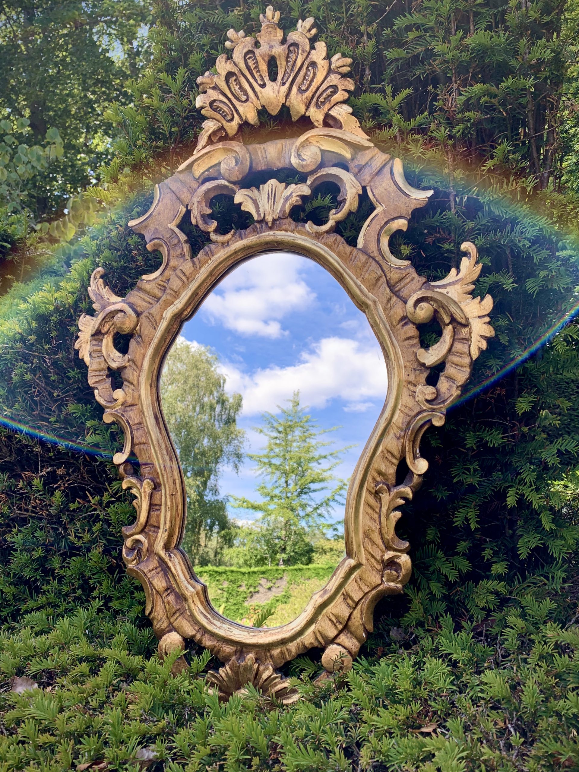 Decorative Venetian Style Gilt wood framed wall mirror - Image 2