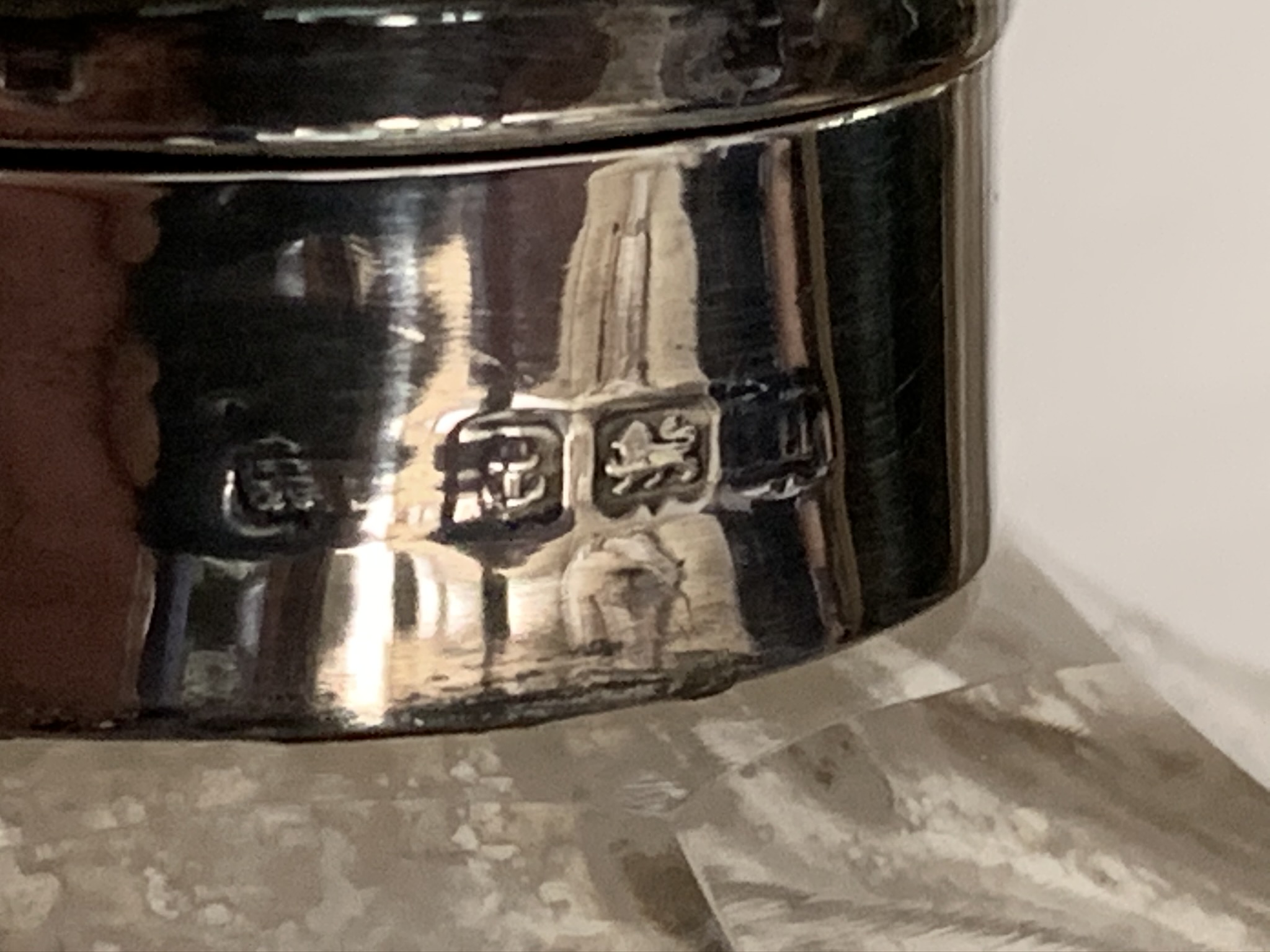 A Fine Antique Silver Scent Bottle and Round Glass Vanity Jar with Silver lid - Image 13