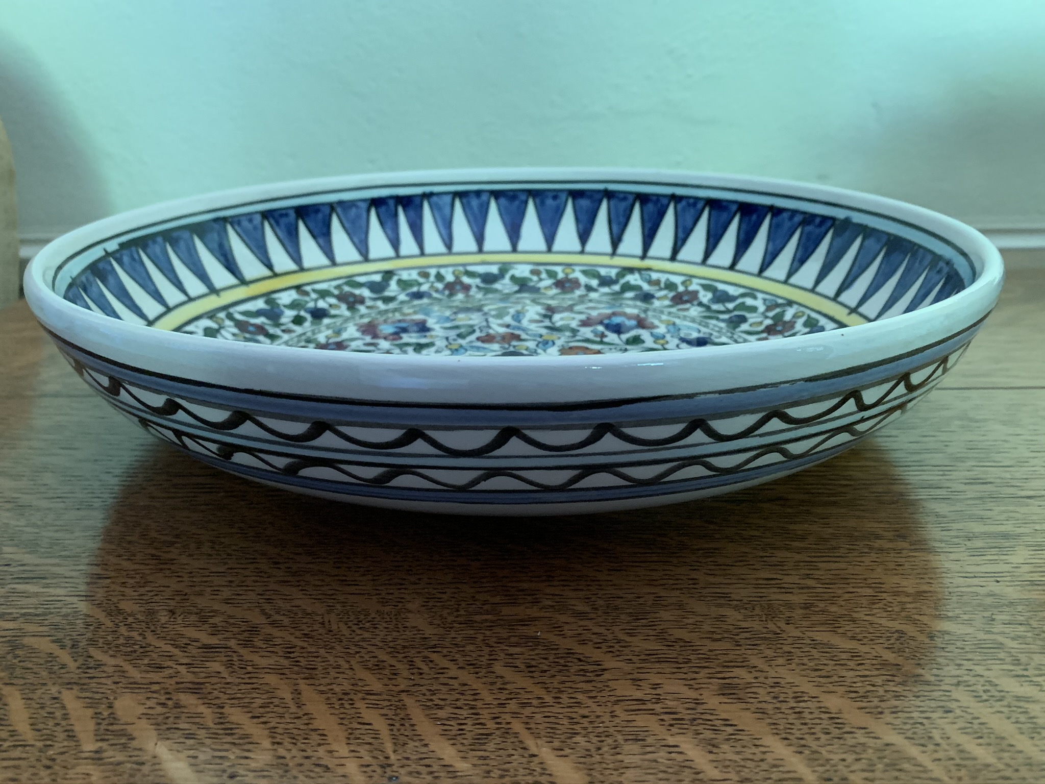 Hand-made Large Moorish Design Bowl with Floral Pattern - Image 3