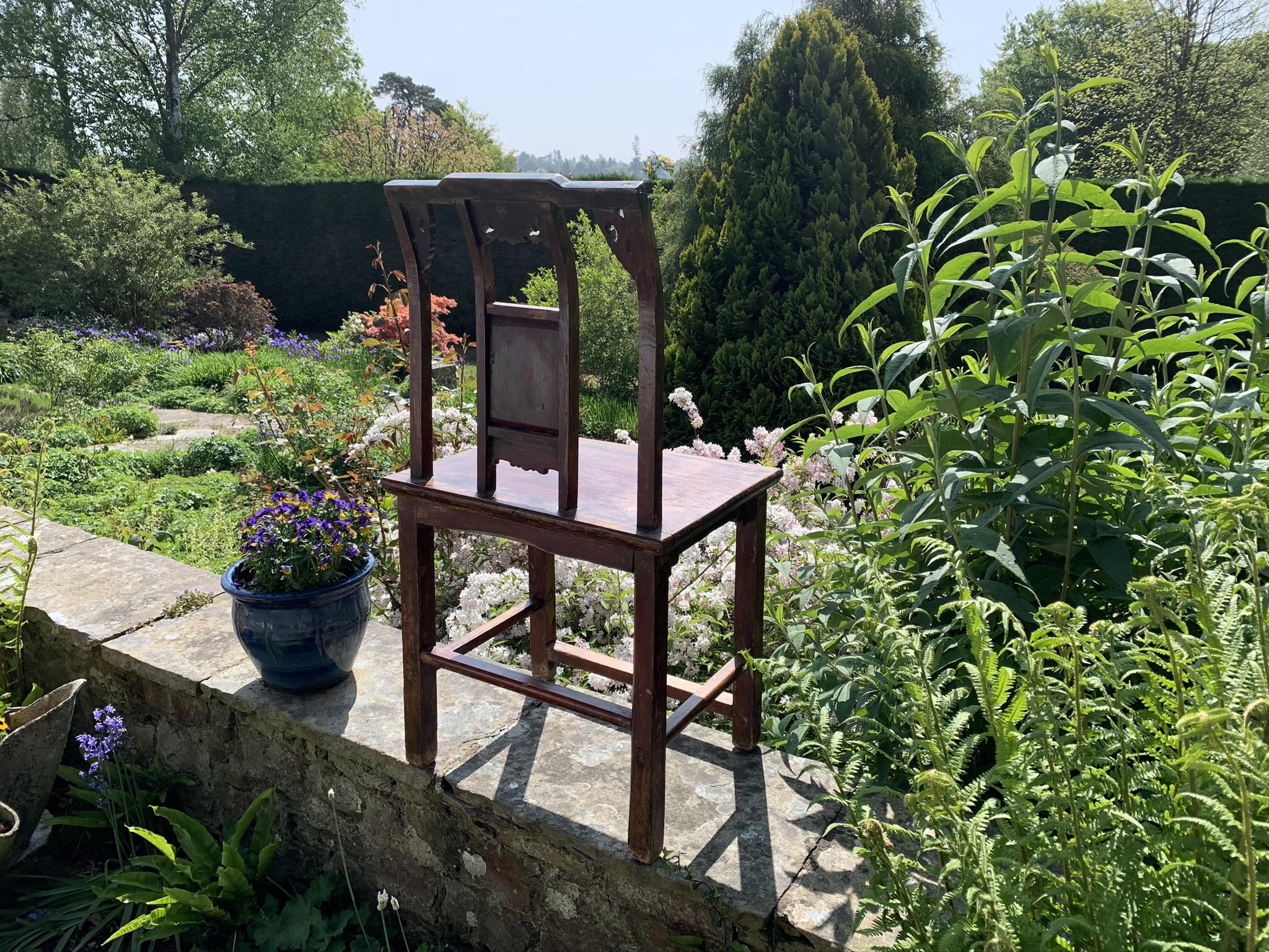 A Decorative, Signed and Carved Chinese Red Stained Chair - Image 9