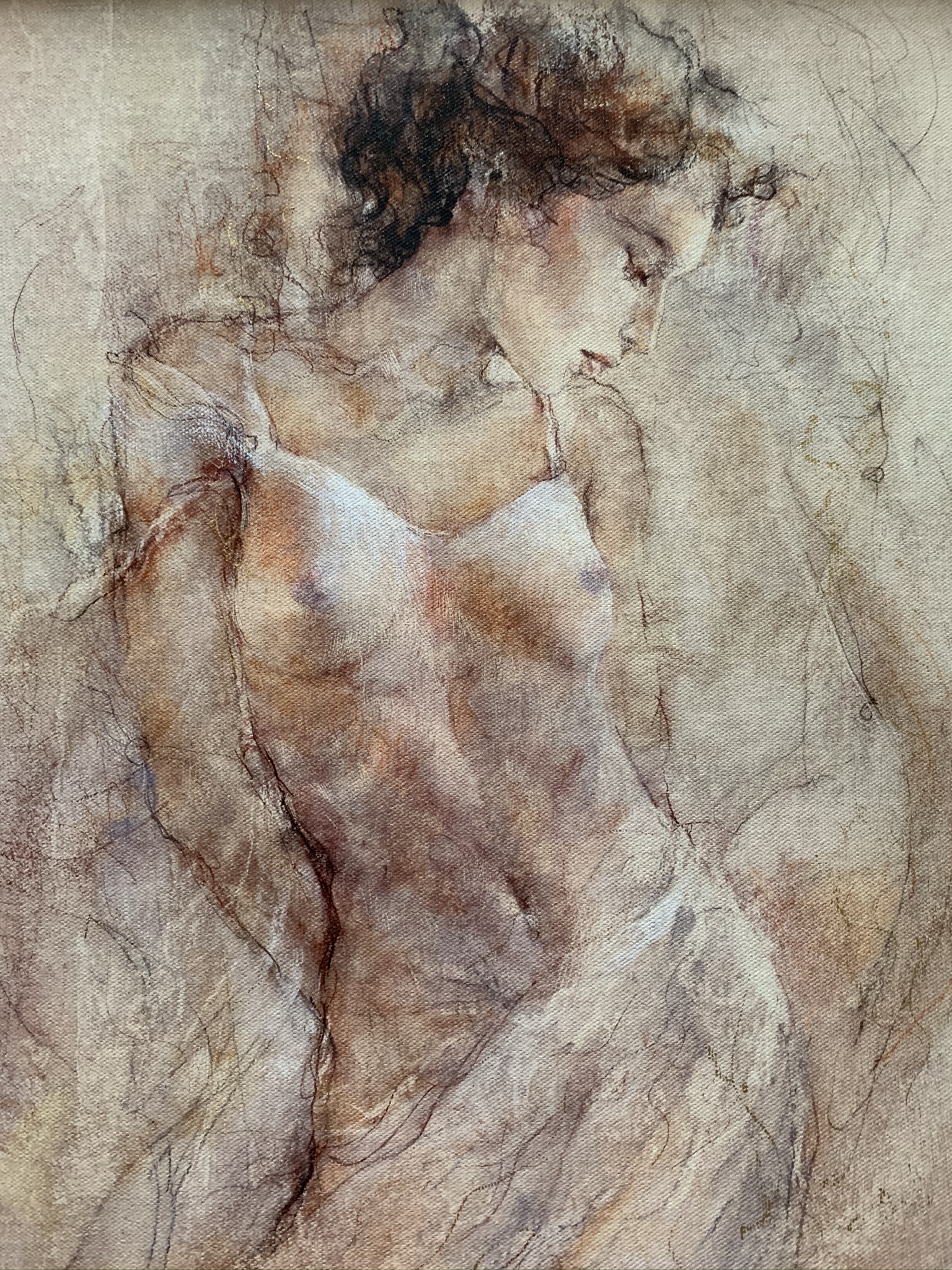 A Pair of Hand Embellished Gary Benfield Prints on Canvas Board