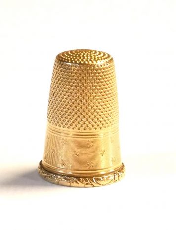 19th Century French 18ct Gold Thimble With Chased Decoration