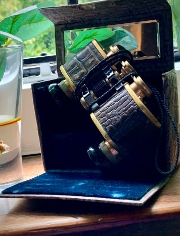 Antique German GebrNitschke Rathenow Plastvista MOD.0 Opera Glasses/Binoculars