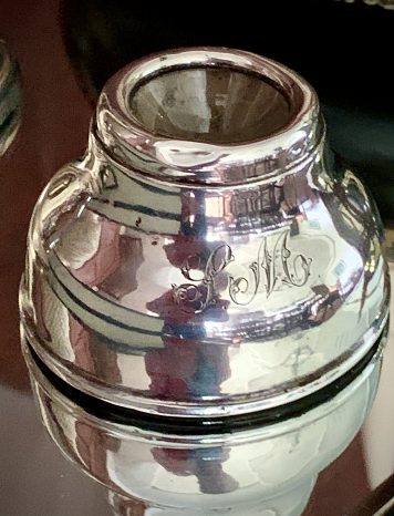 An Edwardian Silver Inkwell by H. Humphries & Co. Birmingham 1905