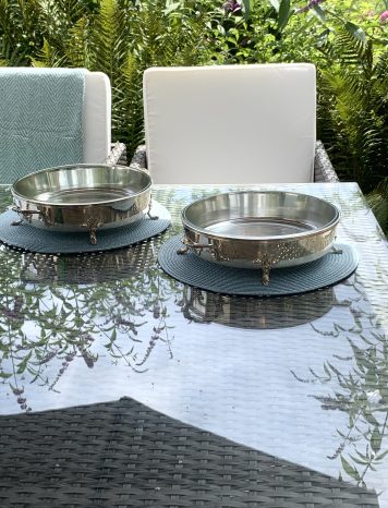 A Pair of Silver-plated Tureens with Shell Handles