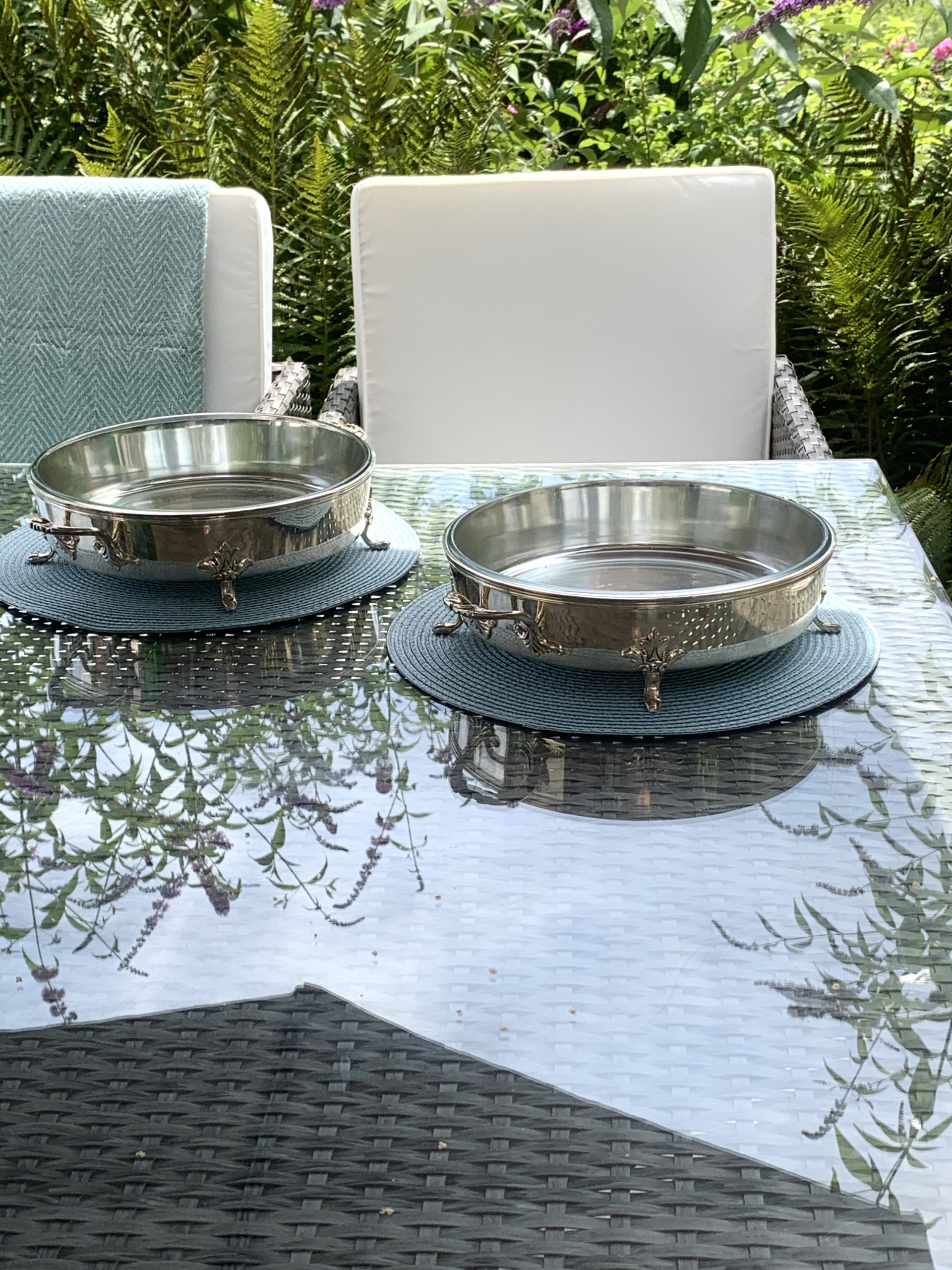 A Pair of Silver-plated Tureens with Shell Handles