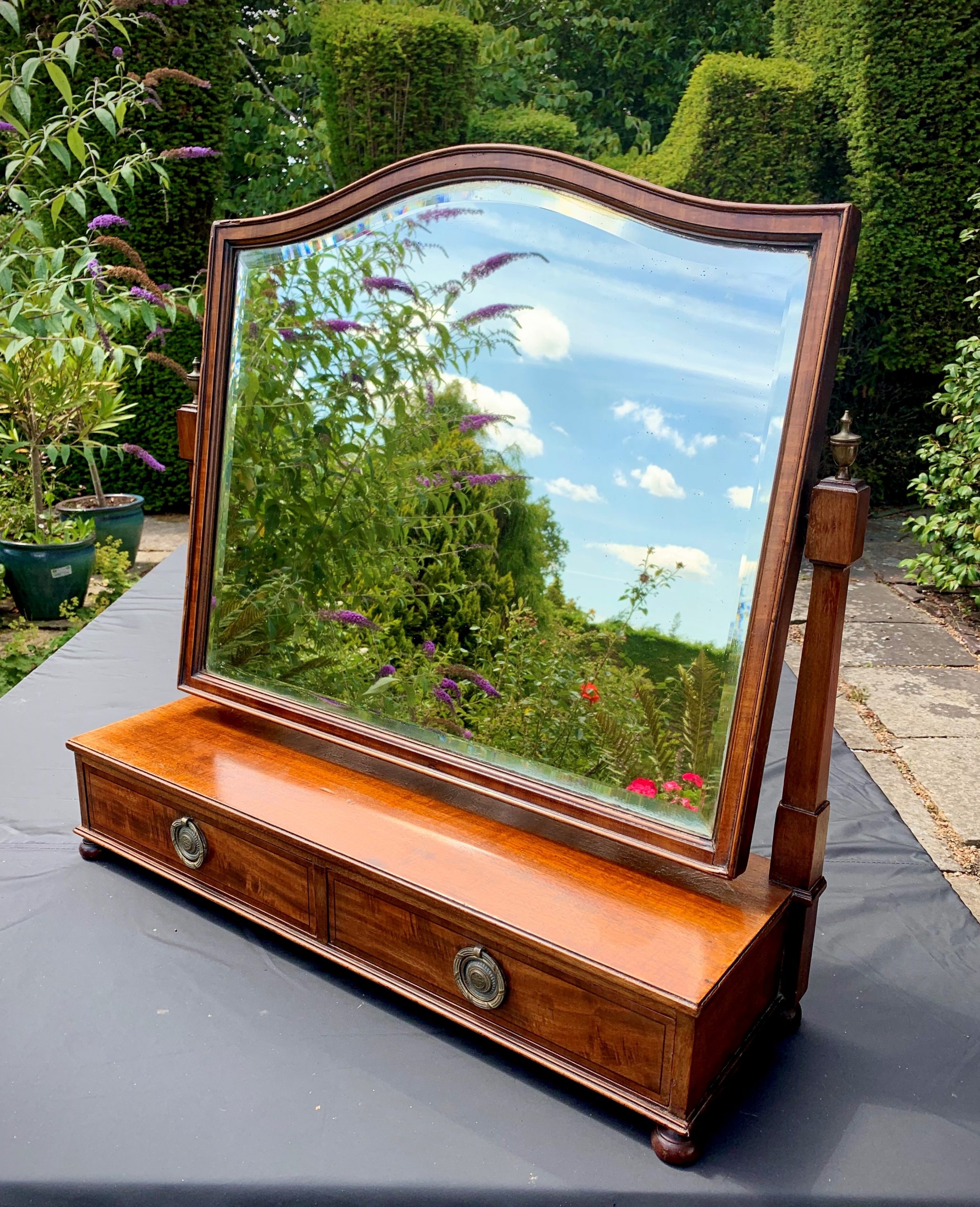 A Charming Antique Mahogany Vanity/Swing Mirror