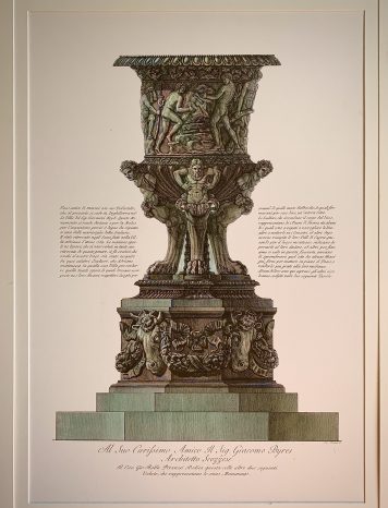 Large Neoclassical Print of Al Suo Carrissimo Amico il Sig. Giacomo Byres Architetto Scozzese