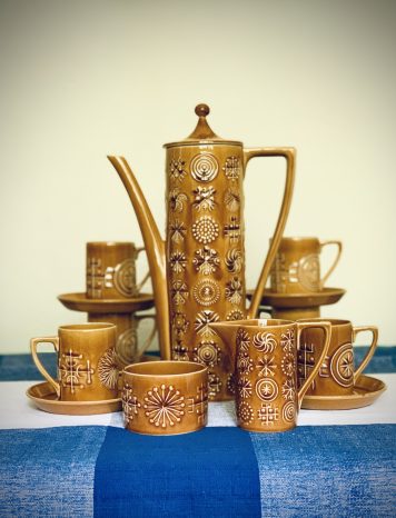 A Totem Coffee Service by Susan Williams-Ellis for Port Meirion Pottery