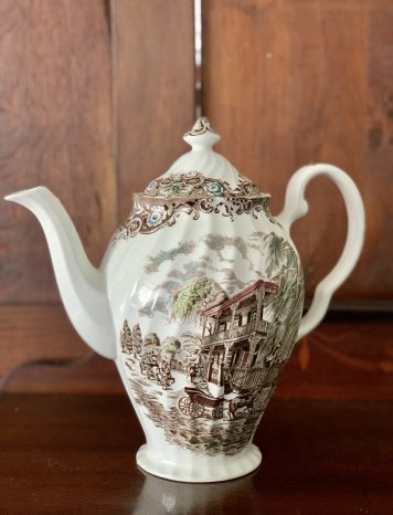 Vintage Johnson Brothers Heritage Hall French Provincial Coffee Pot