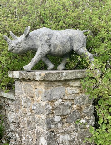 A contemporary figure of a Rhino (nicknamed Ryan)