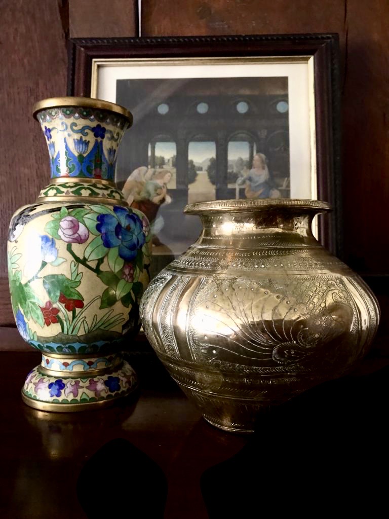 Antique Indian Brass Lota Kalash Engraved Water Pot - Image 3