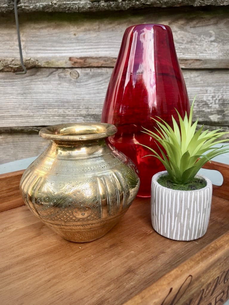 Antique Indian Brass Lota Kalash Engraved Water Pot - Image 6