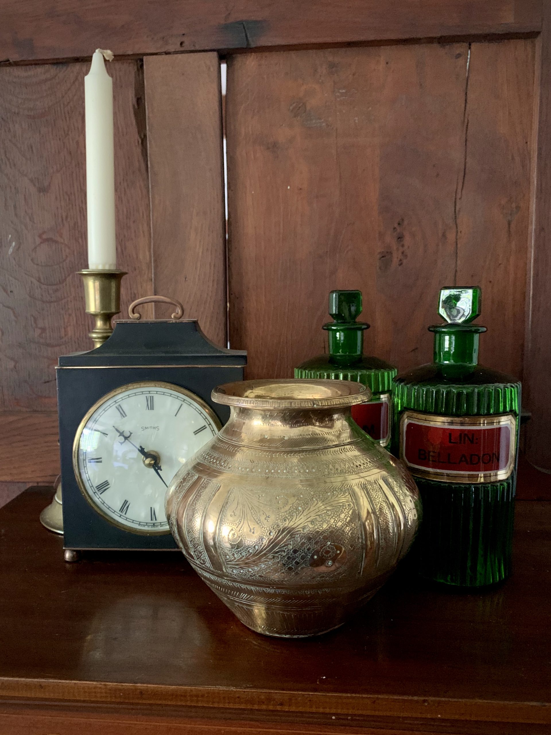 Antique Indian Brass Lota Kalash Engraved Water Pot - Image 2