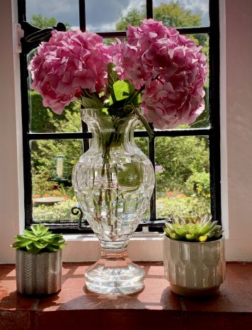 Antique Cut Glass Baluster Vase