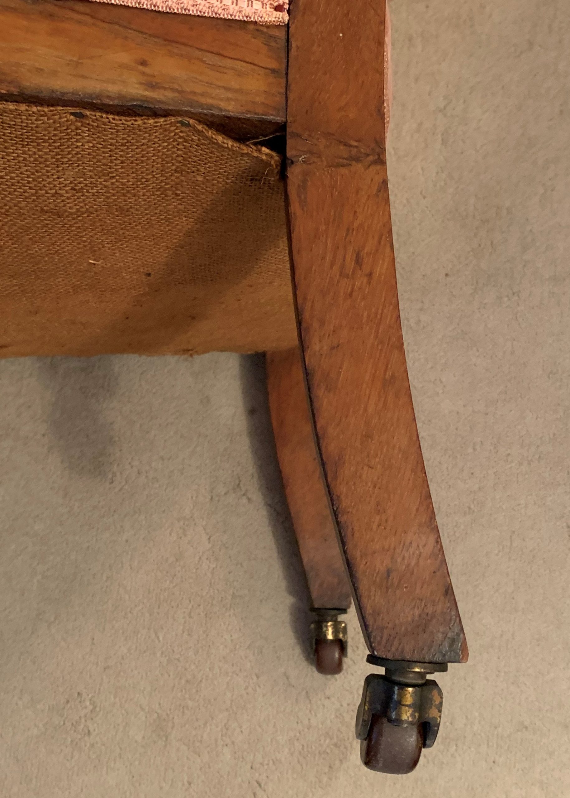 A Charming Victorian Oak Framed and Upholstered Arm Chair - Image 5