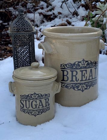 Vintage Moira Stoneware Sugar Storage Jar