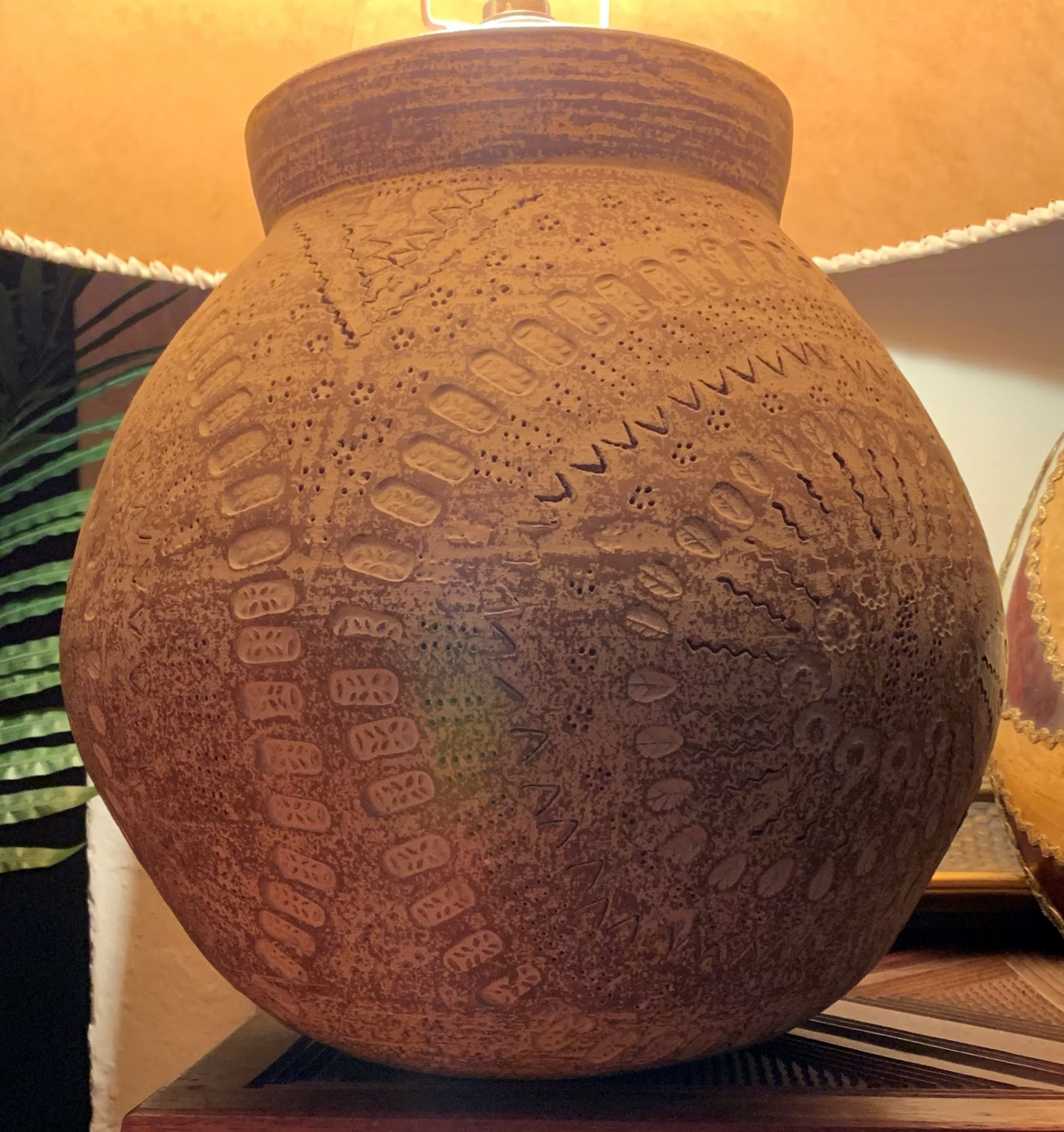 A handsome pair of rustic Earthenware Lamps - Image 2