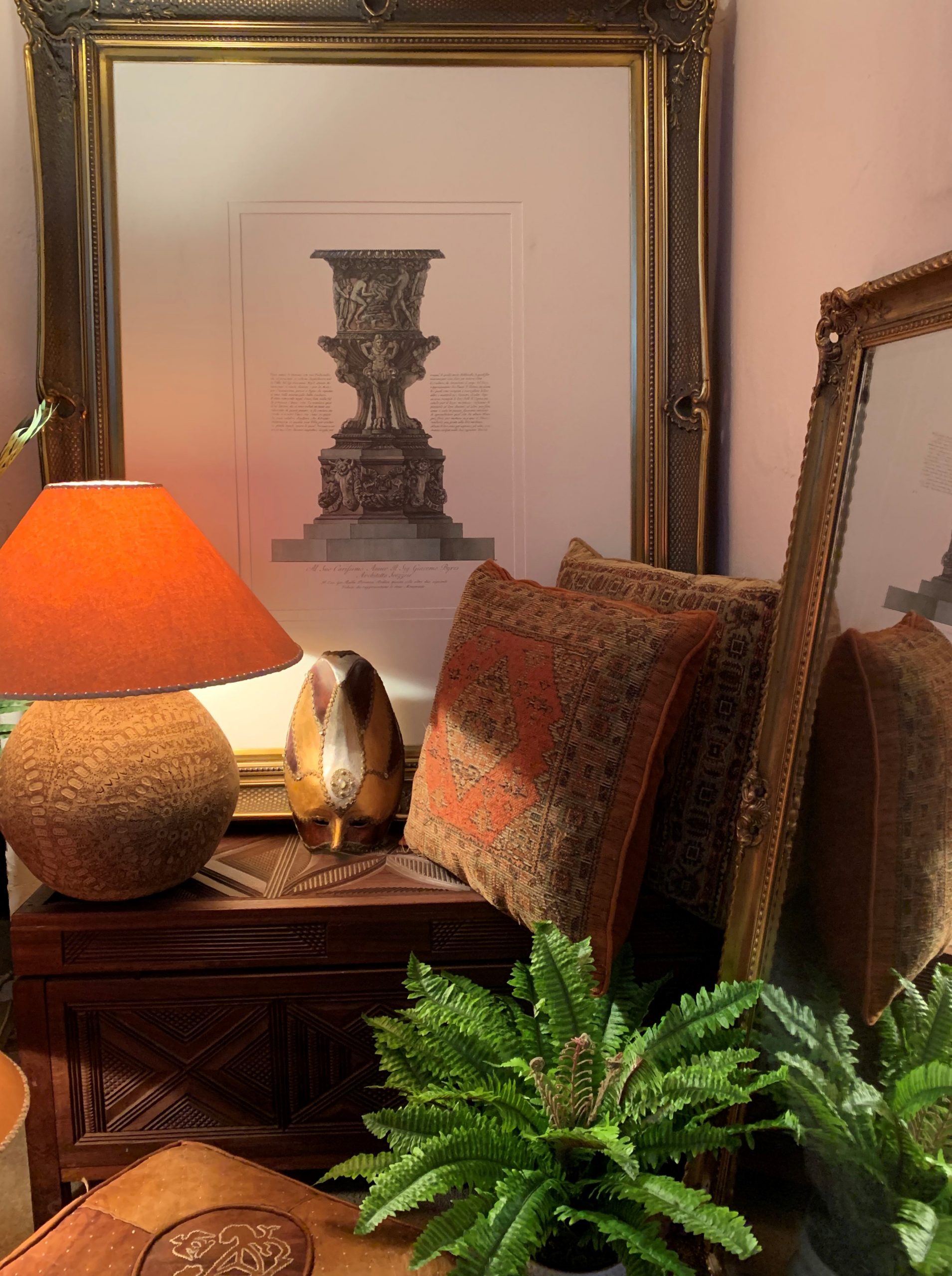 A handsome pair of rustic Earthenware Lamps - Image 9