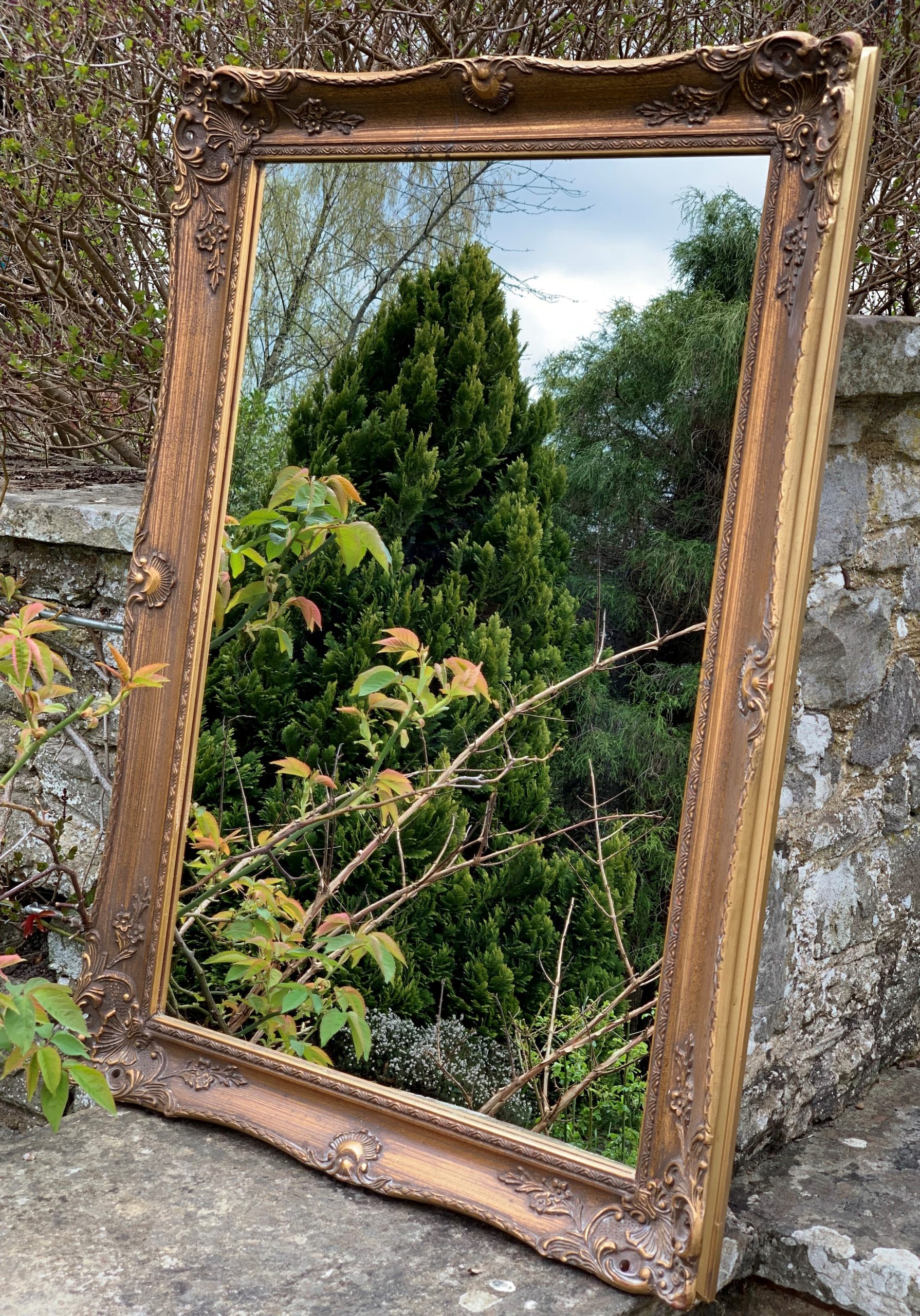 Gilt Decorative Framed Mirror - Image 8