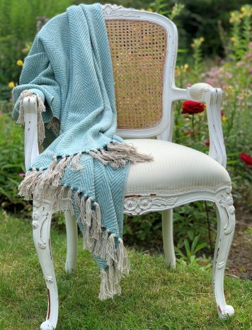 A Louis XV French Style Cane Back Fauteuil Armchair