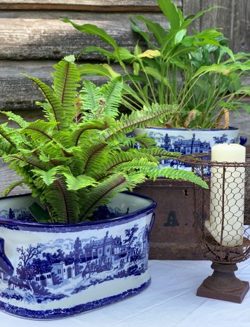 Two Blue & White Victoriaware Ironstone Footbaths