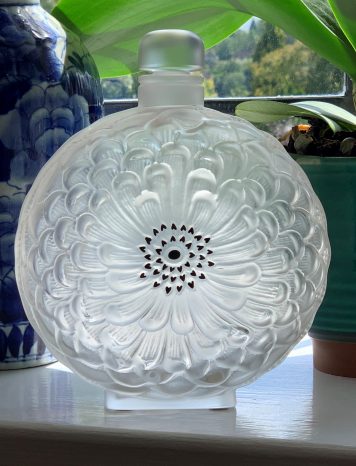 Lalique Frosted Glass Circular-Shaped Scent Bottle And Stopper
