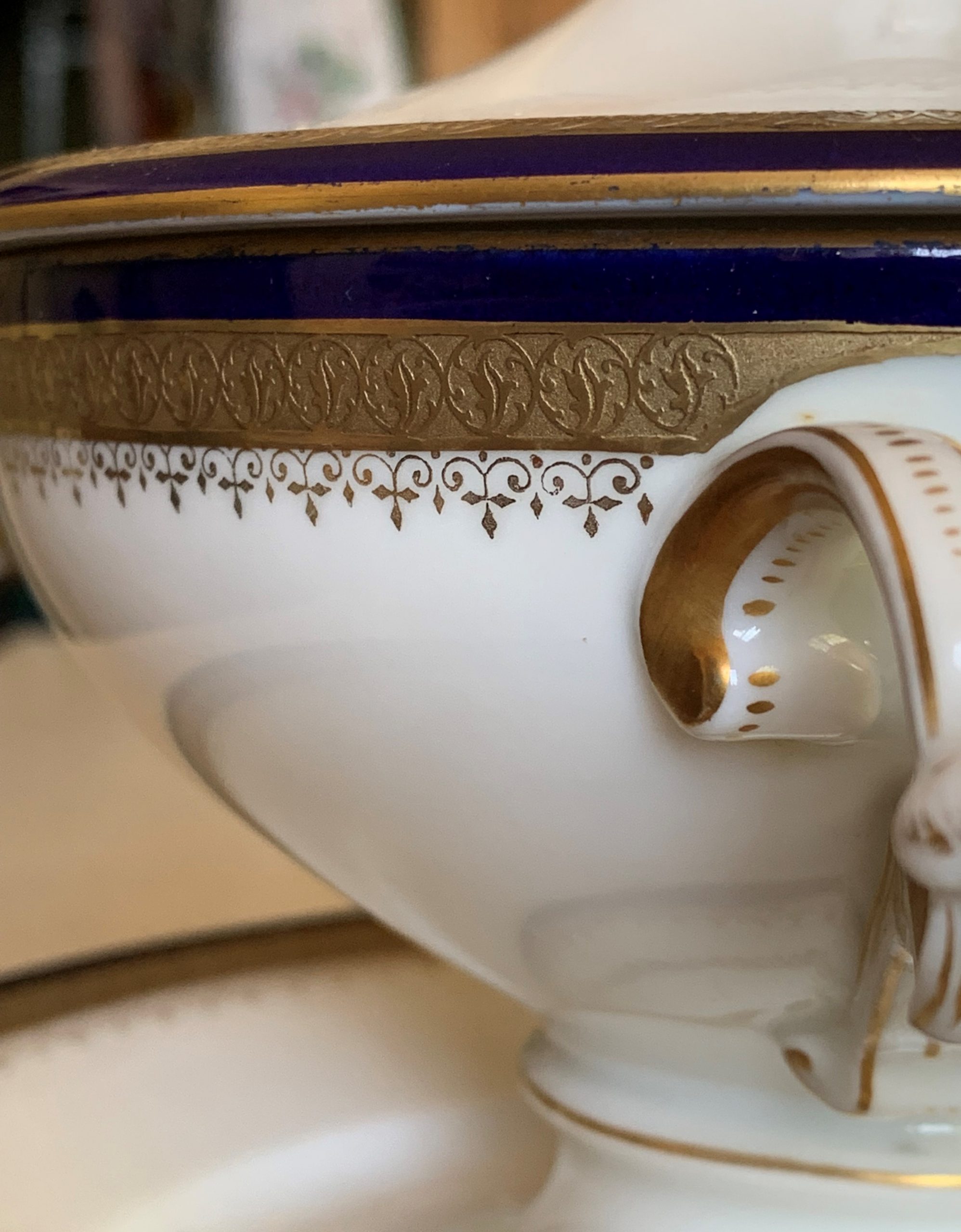 Rosenthal Porcelain Tureen Serving Dishes in Cobalt and Gold - SOLD! - Image 5