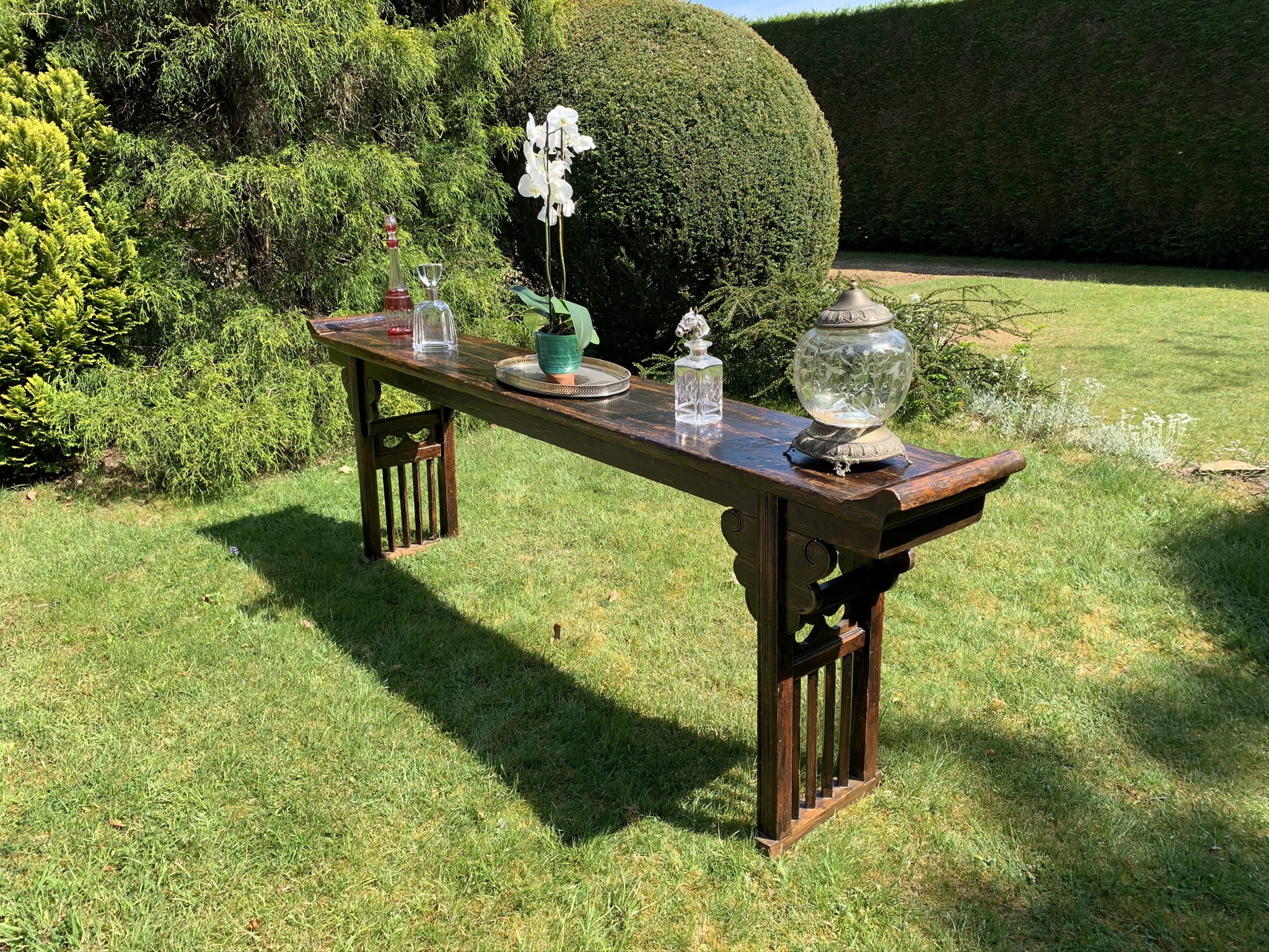 Large Hand Carved Antique Shanxi Phoenix Altar Table - Image 8