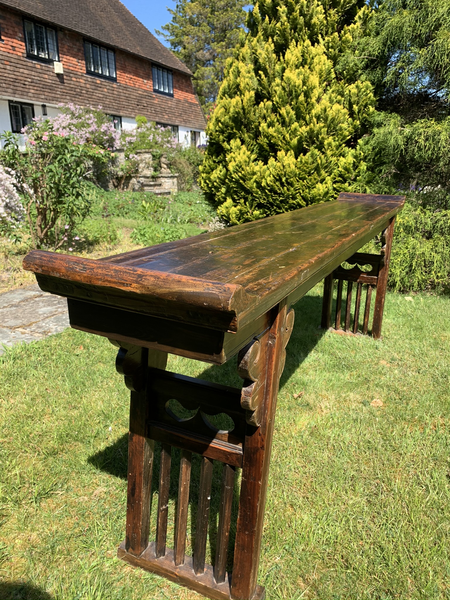 Large Hand Carved Antique Shanxi Phoenix Altar Table - Image 3